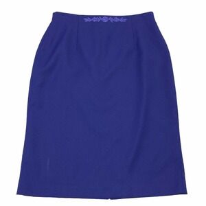 LESLIE Fay Purple Straight Pencil Career Skirt